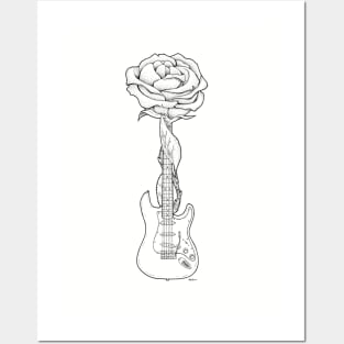 Blossoming Guitar Posters and Art